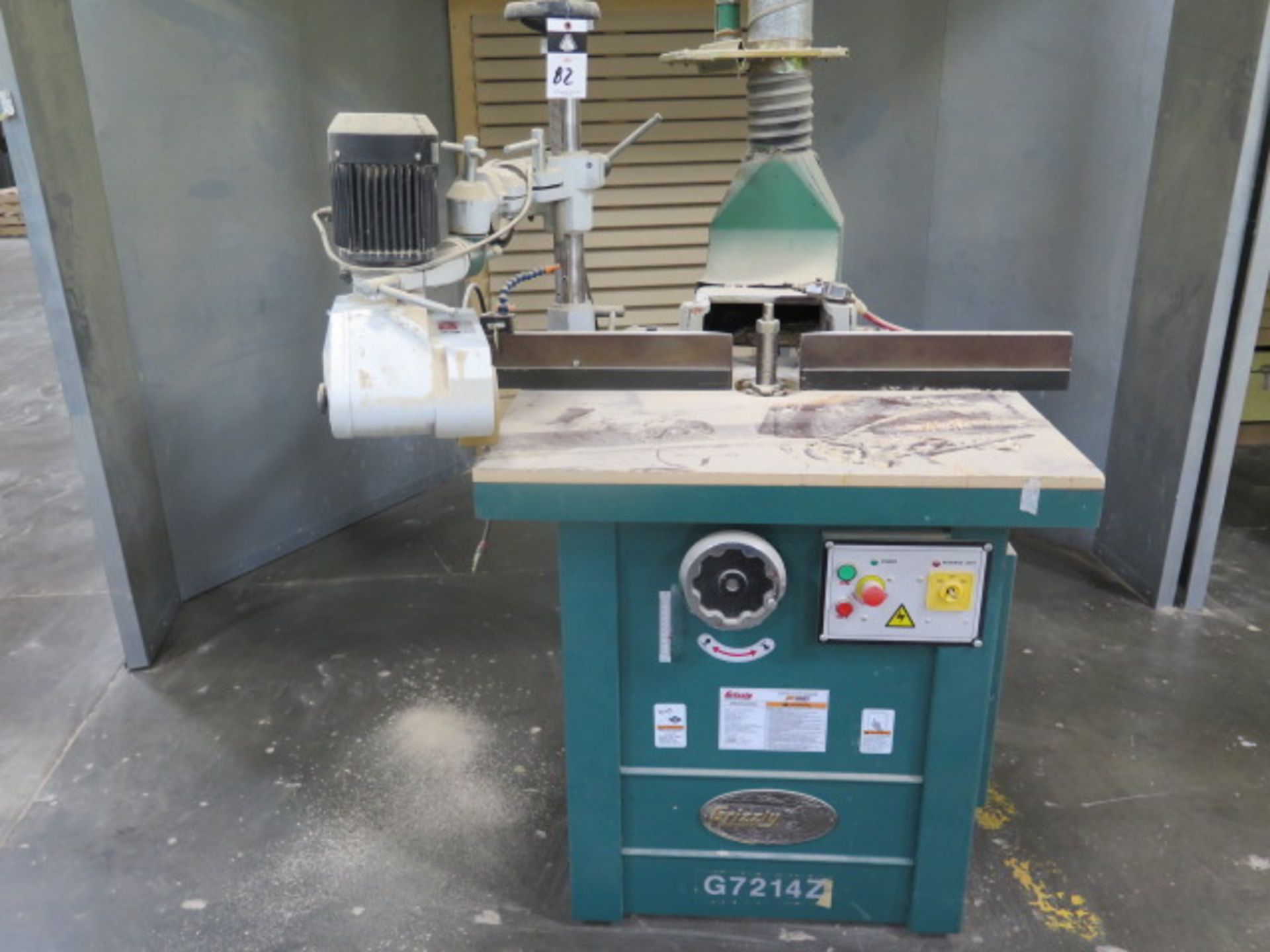 2014 Grizzly G7214Z Spindle Shaper s/n 038689 w/ 7.5Hp Motor, 3600-10,000 RPM, Seco SK-303FD 3-