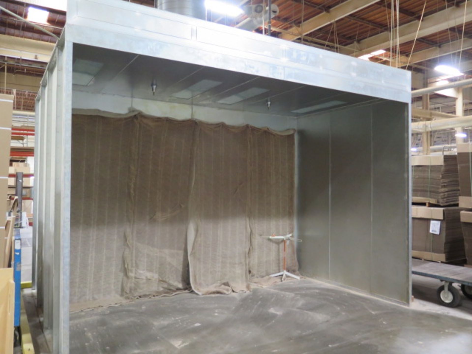 Paint Booth (NEW) 14’8” W x 9’6” H x 8’6” D w/ Blower and Lights (SOLD AS-IS - NO WARRANTY) - Image 3 of 10
