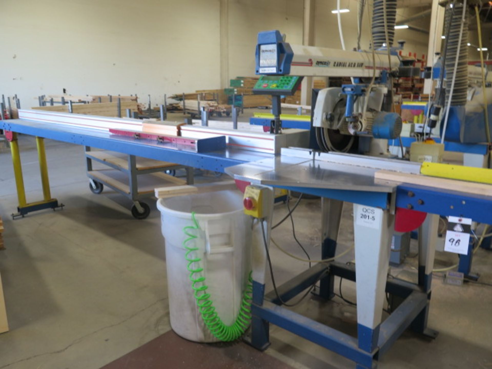 Omga RN-600FM”US” 14” Radial Arm Saw w/ TigerStop 10’ Programmable Stop System (SOLD AS-IS - NO