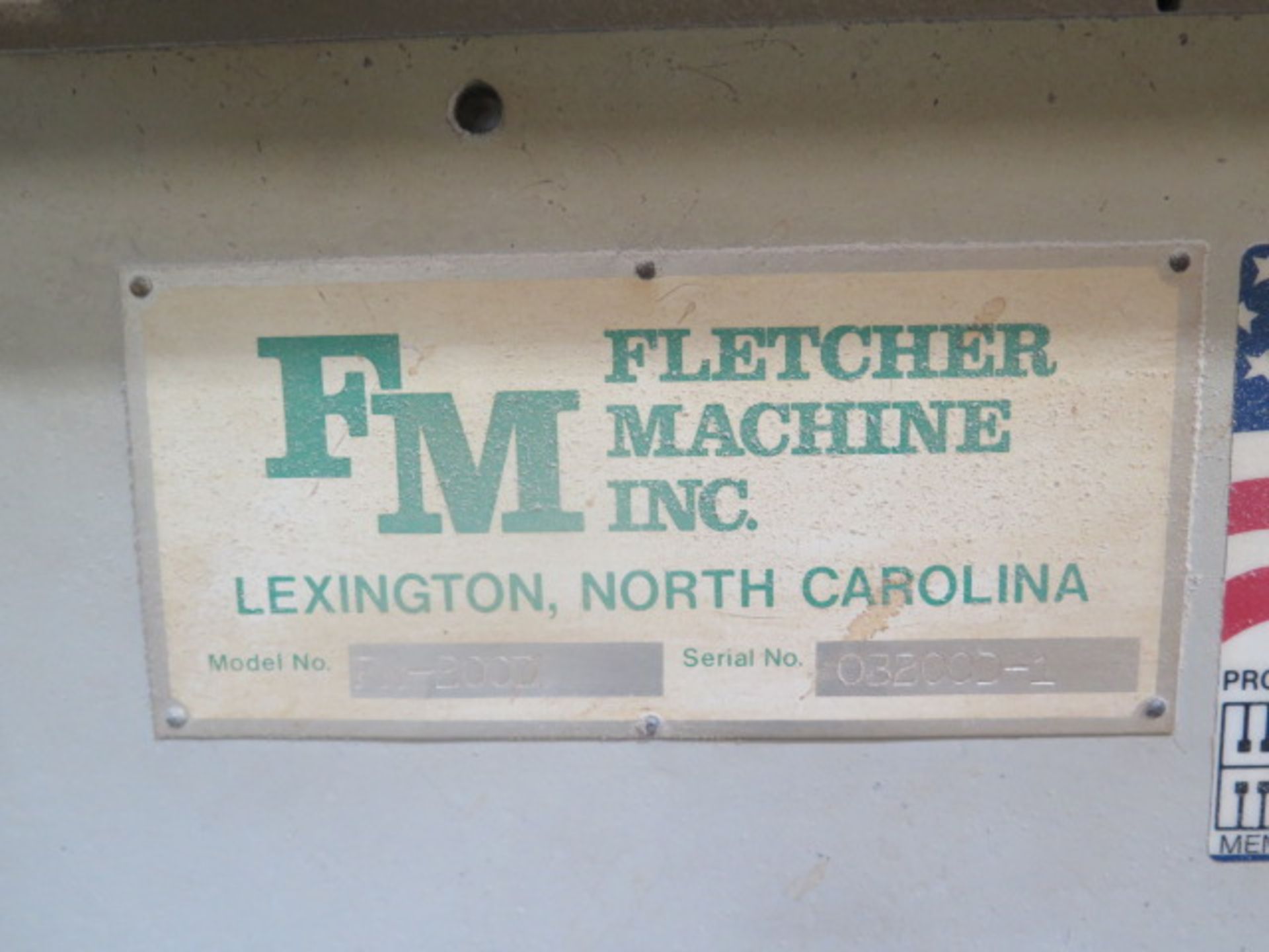 Fletcher Machine Customized FM-200D Double-End Tennoner s/n 03200D-1 w/ Fletcher Controls,SOLD AS IS - Image 12 of 12