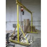 Arrow Cranehoist 2-Ton Portable A-Frame Gantry w/ Duff Lynx Electric Hoist (SOLD AS-IS - NO