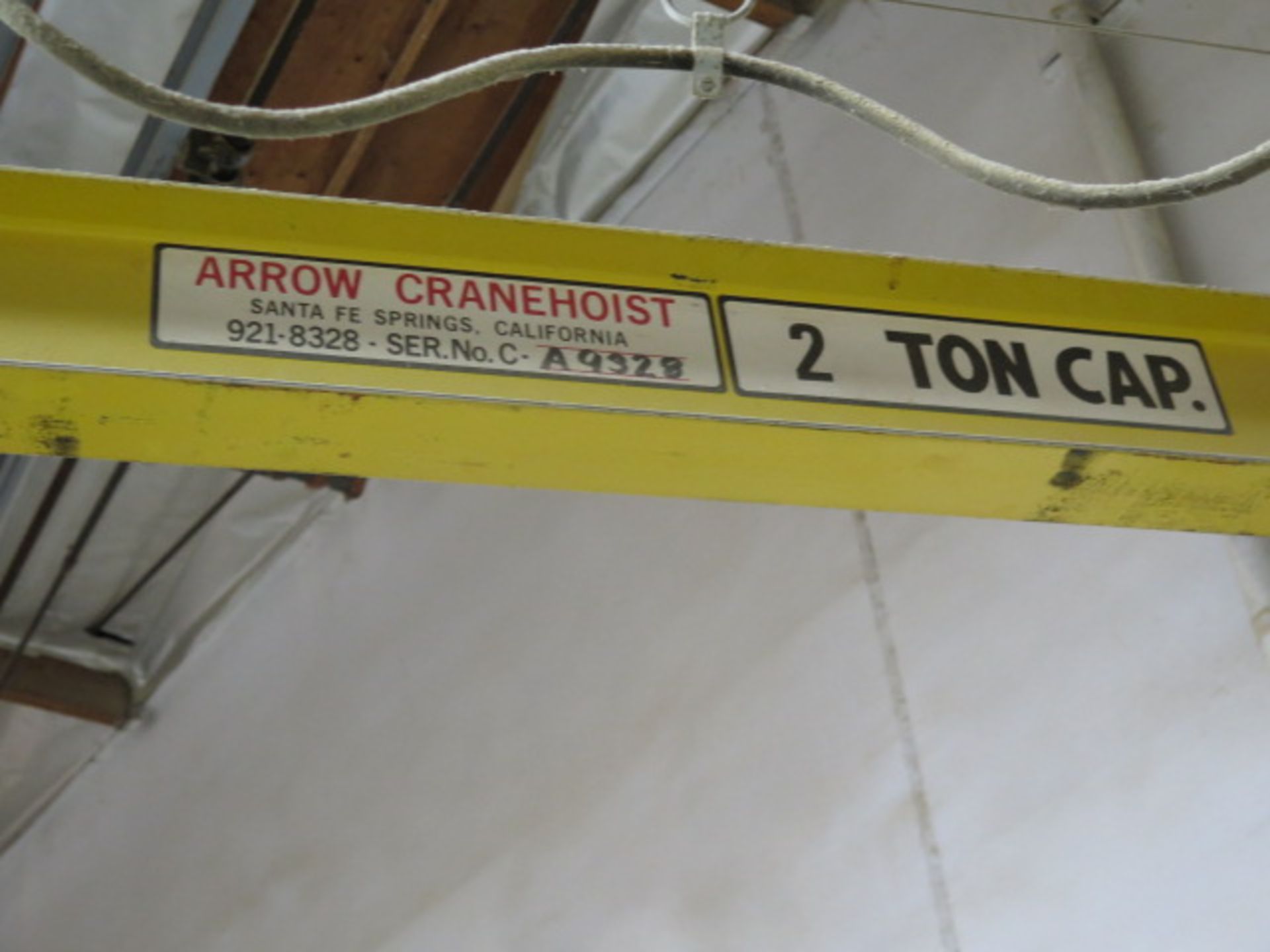Arrow Cranehoist 2-Ton Portable A-Frame Gantry w/ Duff Lynx Electric Hoist (SOLD AS-IS - NO - Image 11 of 11