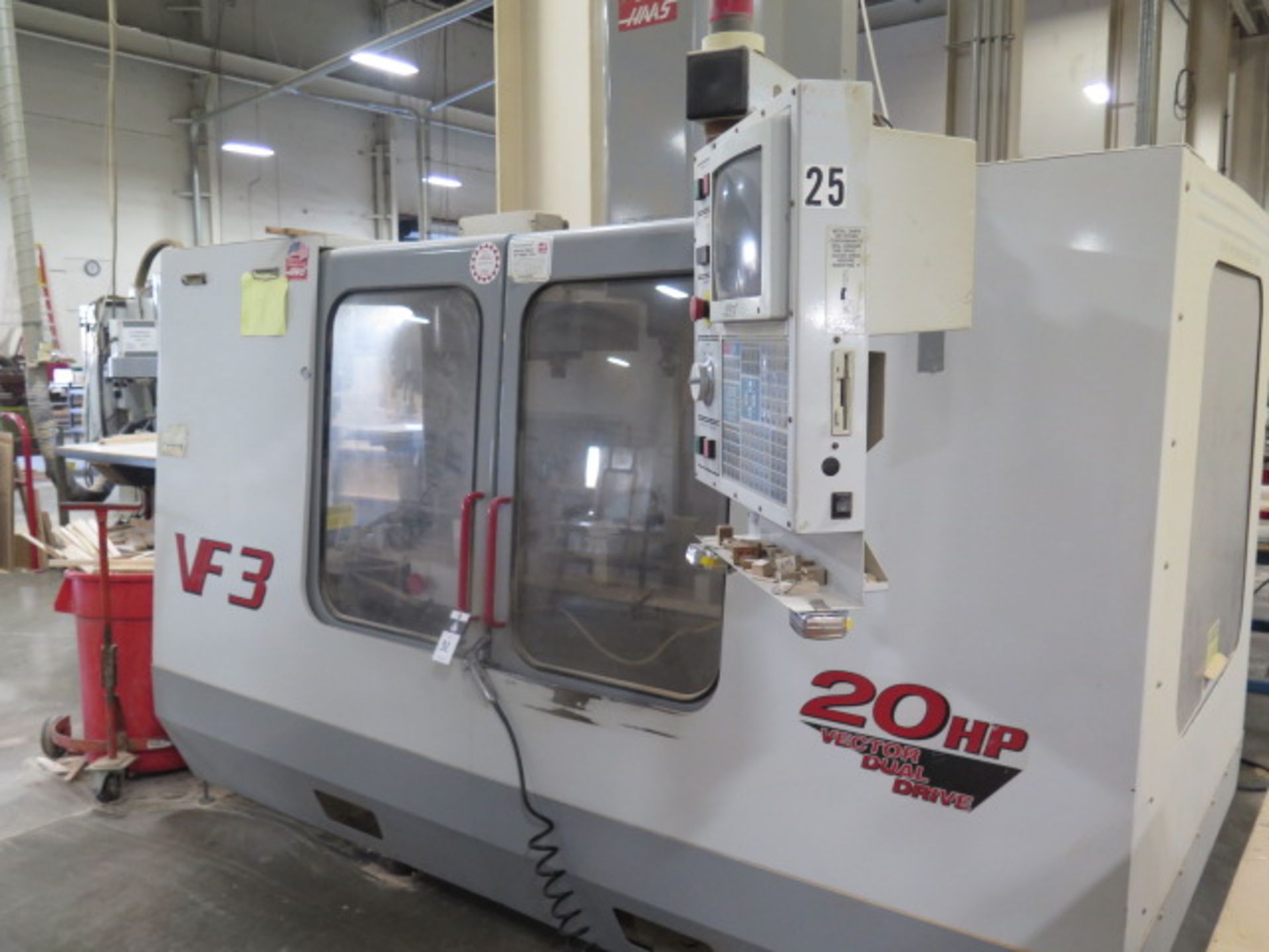 2000 Haas VF-3 CNC VMC s/n 19694 w/ Haas Controls, 20-Station ATC,CAT-40, NO COOLER TANK, SOLD AS IS - Bild 3 aus 17