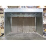 Paint Booth (NEW) 14’8” W x 9’6” H x 8’6” D w/ Blower and Lights (SOLD AS-IS - NO WARRANTY)
