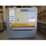 2004 Costa & Grissom BLI 1350 4-Head Cross & Longitudinal 54” Wide Belt Denibbing Sander, SOLD AS IS