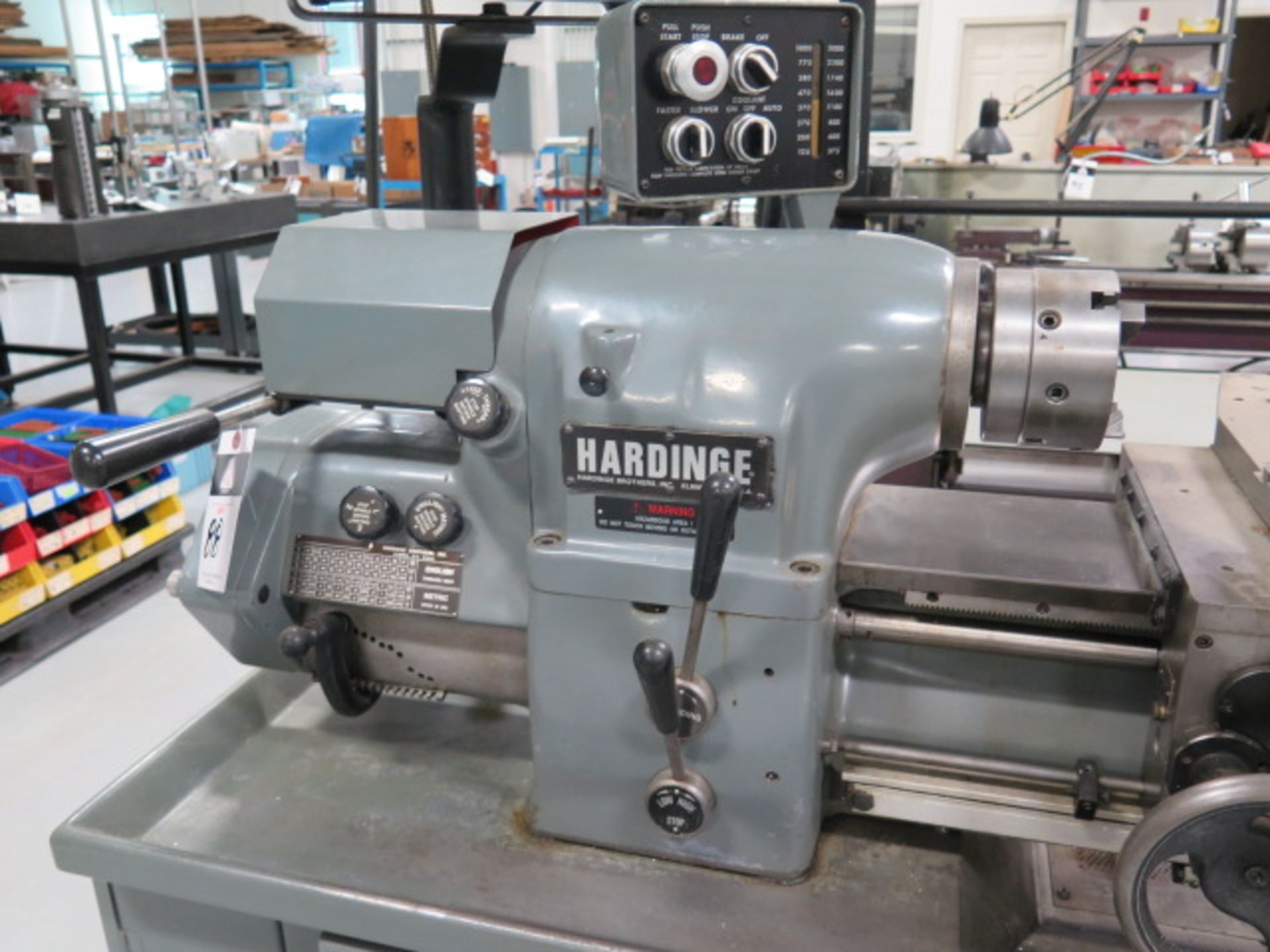 Hardinge HLV-H Wide-Bed Tool Room Lathe s/n HLV-H-14876-T w/ Acu-Rite Master-TP Prog DRO, SOLD AS IS - Image 4 of 21