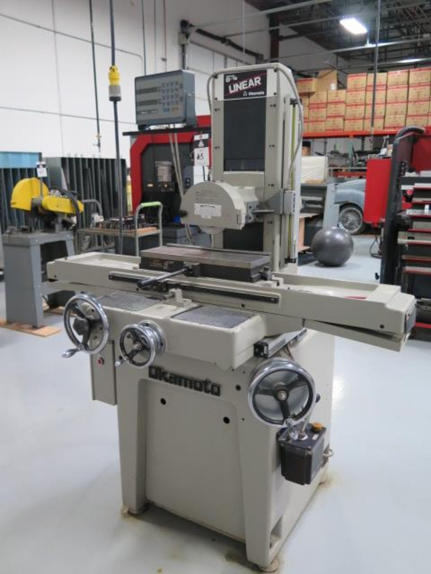 Okamoto “6-18 LINEAR” 6” x 18” Surface Grinder s/n 4469 w/ Mitutoyo UDR-220 Program DRO, SOLD AS IS - Image 2 of 15