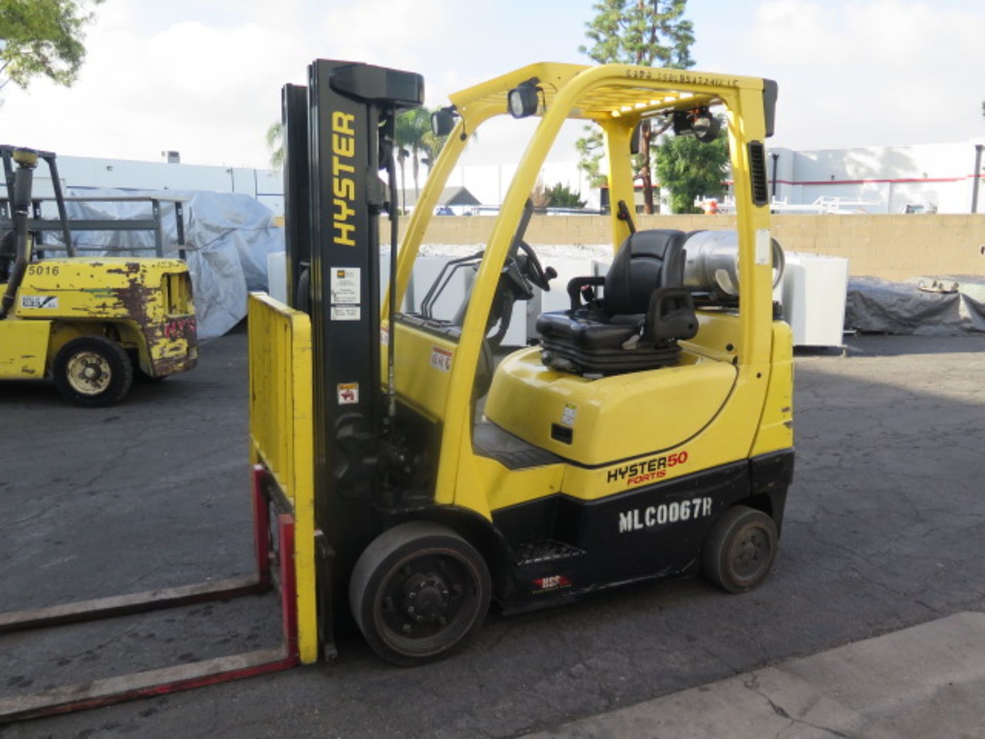2016 Hyster S50FT 5000 Lb Cap LPG Forklift s/n H187V04981P, 3-Stage Mast, 189” Lift, SOLD AS IS