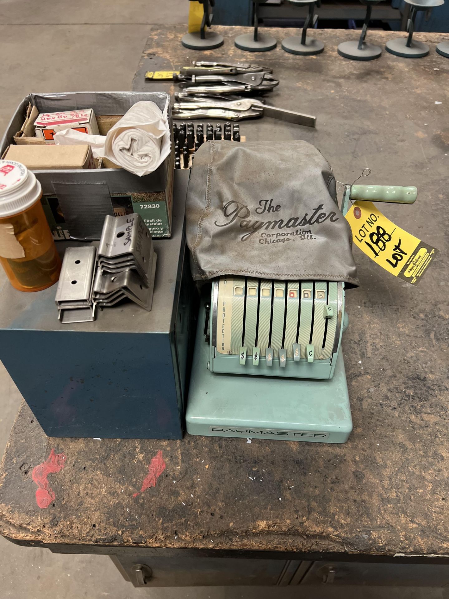 LOT CHECK WRITER & HARDWARE BIN