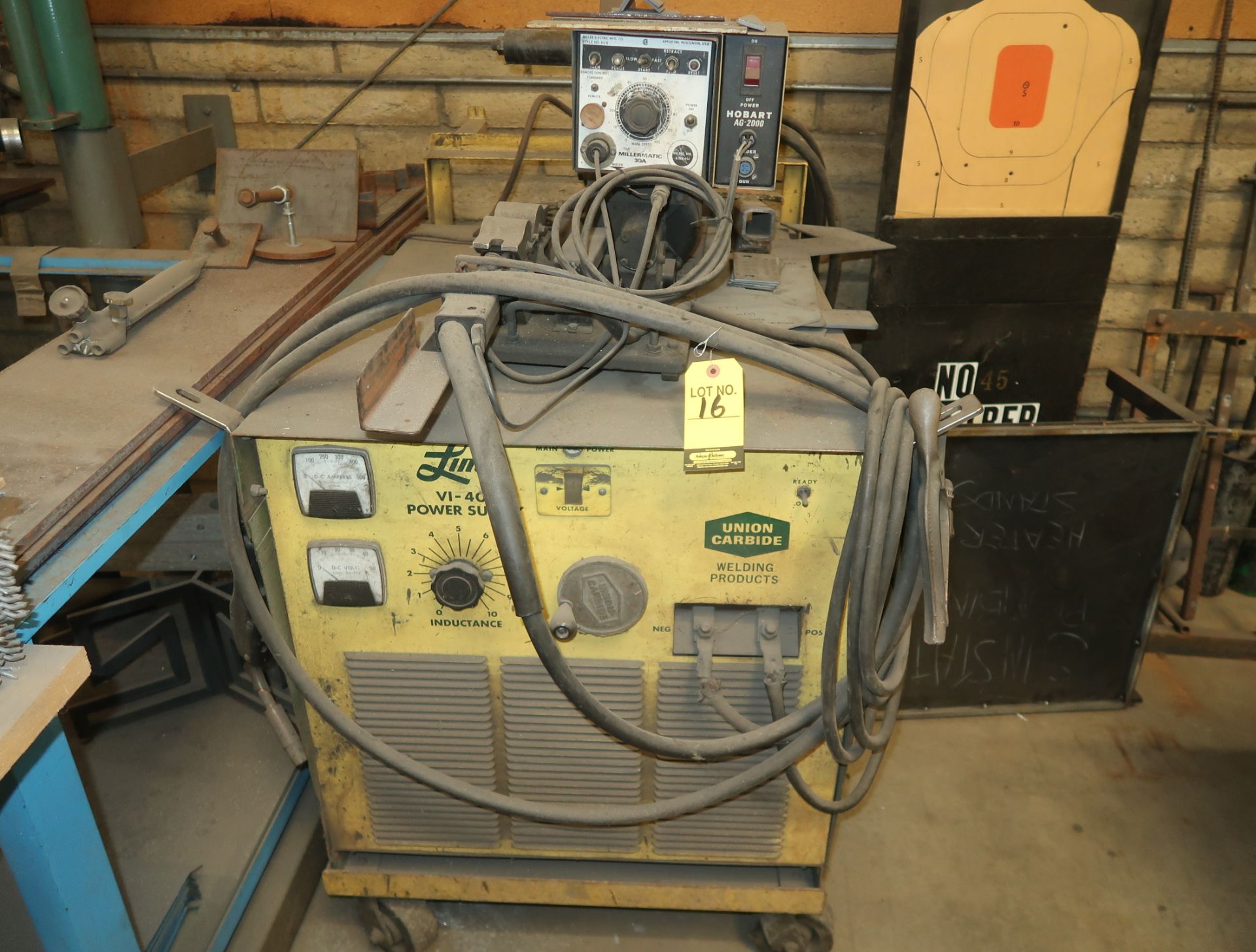 LINDE VI-400 POWER SUPPLY W/HOBART WIRE FEED