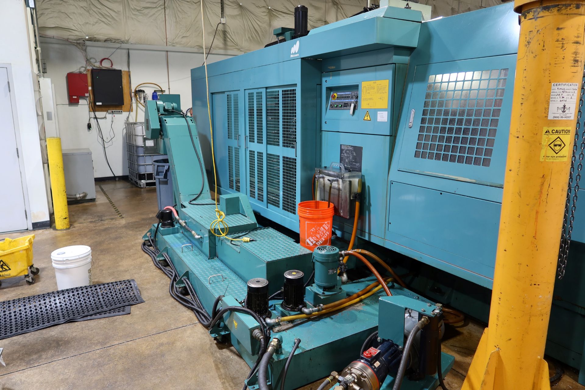 1996 MAM 600HF-PC-2 CNC HORIZONTAL MACHINING CENTER, PALLET CHANGER, 120 TOOL ATC, CHIP CONVEYOR, - Image 10 of 17