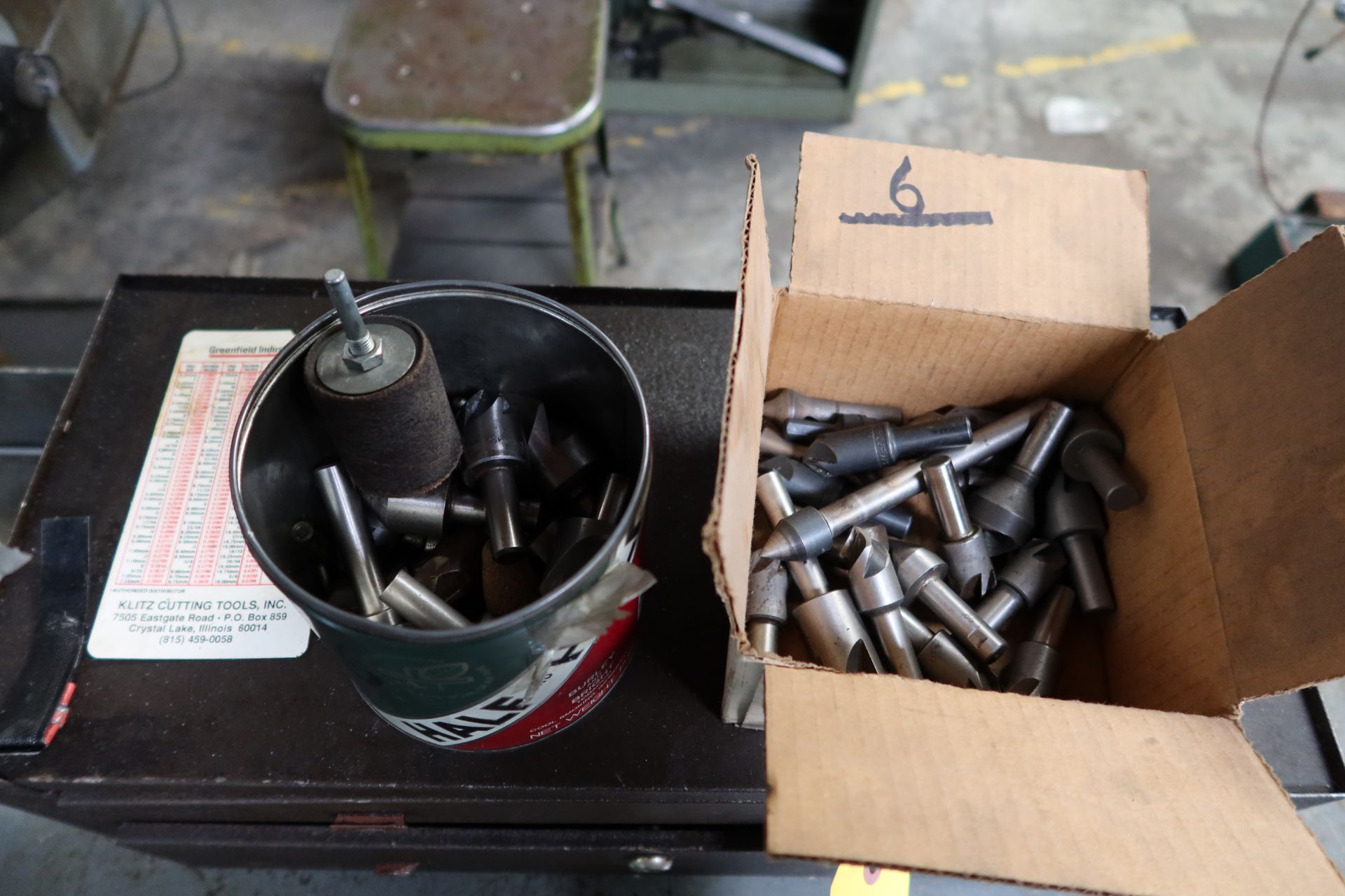 LOT KENNEDY MACHINISTS BOX W/CONTENTS & DEBURRING BITS - Image 2 of 3