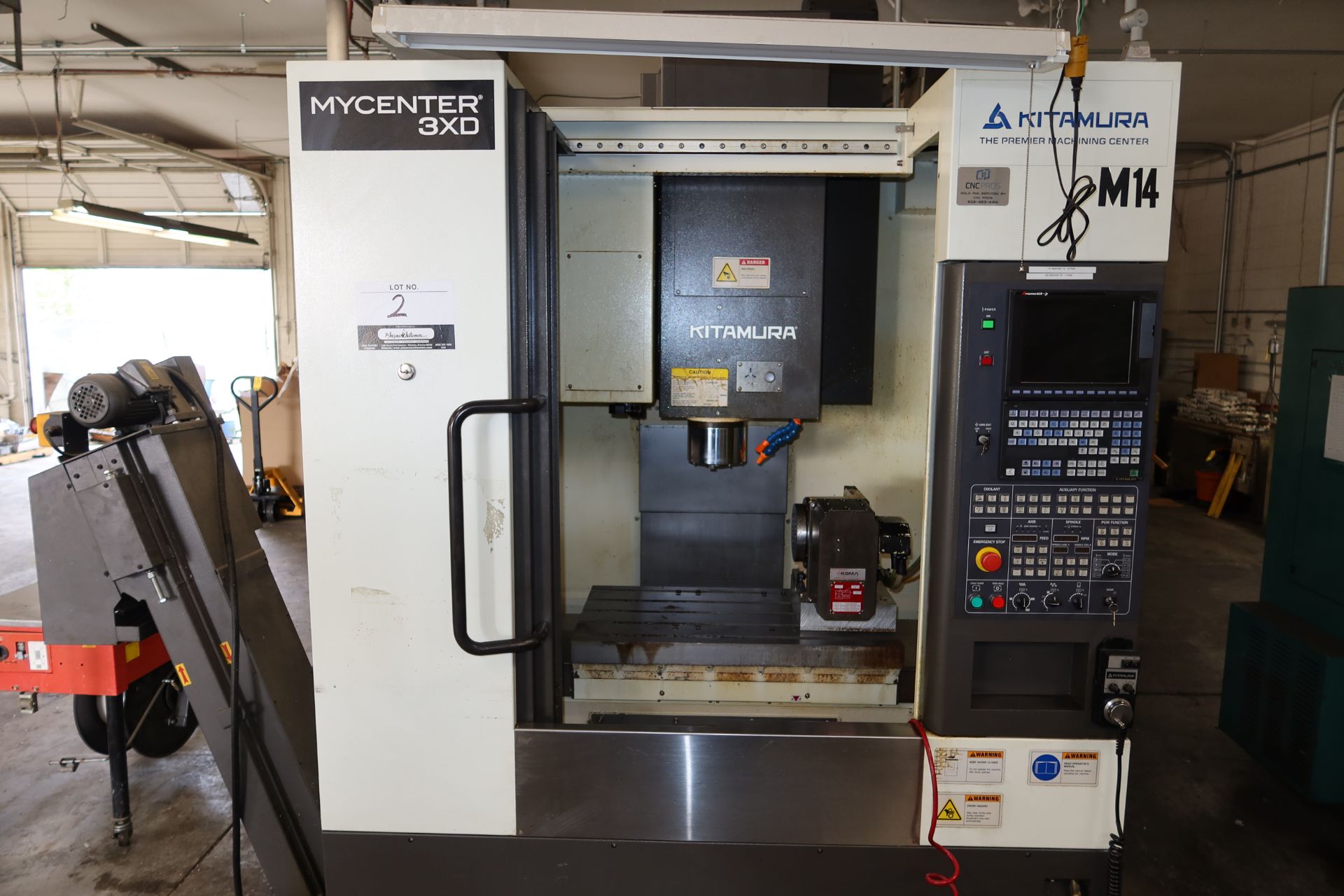 2015 KITAMURA MYCENTER 3XD CNC VERTICAL MACHINING CENTER W/KOMA 4TH AXIS, 12000 RPM SPINDLE, 24-TOOL