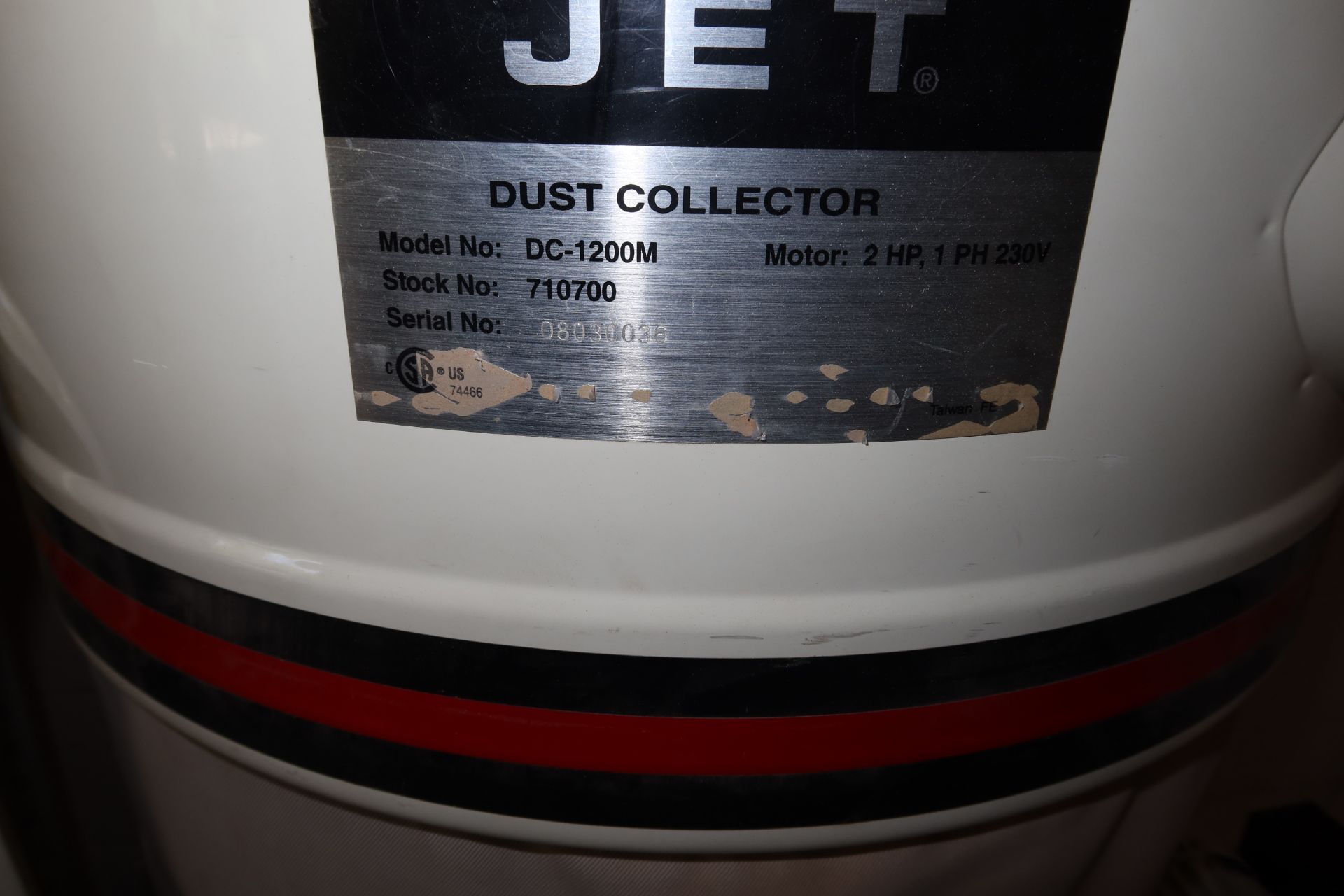 JET DC-1200M DUST COLLECTOR 2HP 230V SINGLE PHASE - Image 2 of 2