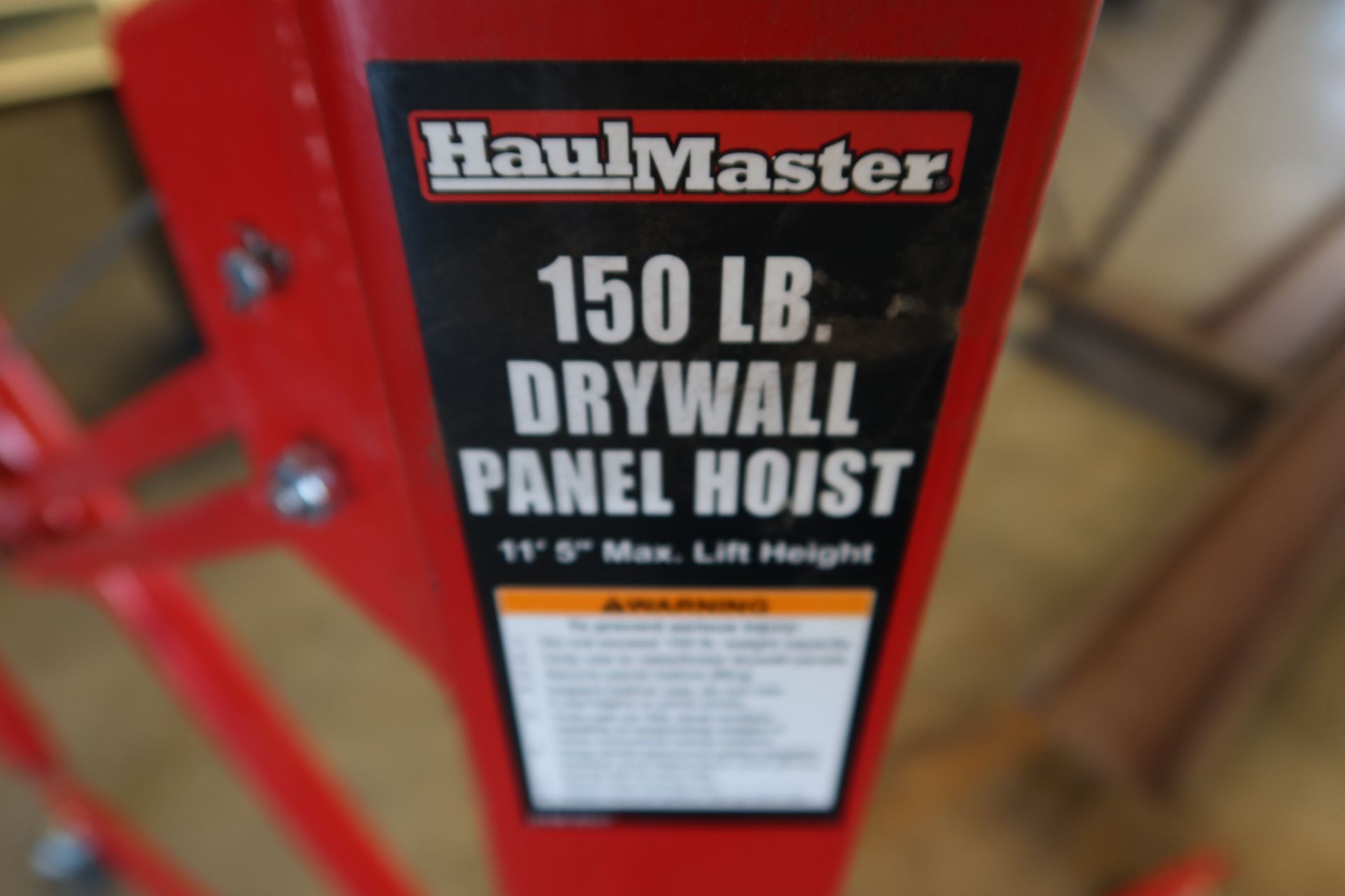 HAUL MASTER 150LB DRYWALL PANEL HOIST 11'5" MAX HEIGHT - Image 2 of 3