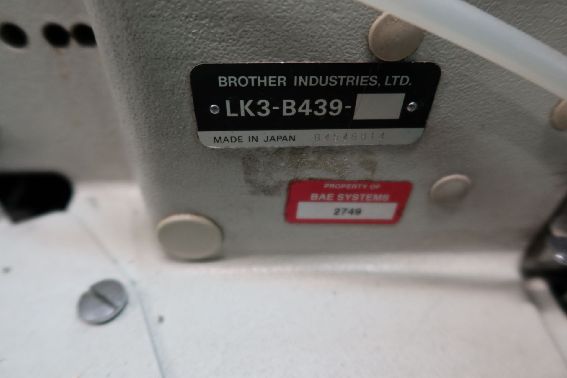 BROTHER INDUSTRIAL SEWING MACHINE MDL. LK3-8439 - Image 2 of 2