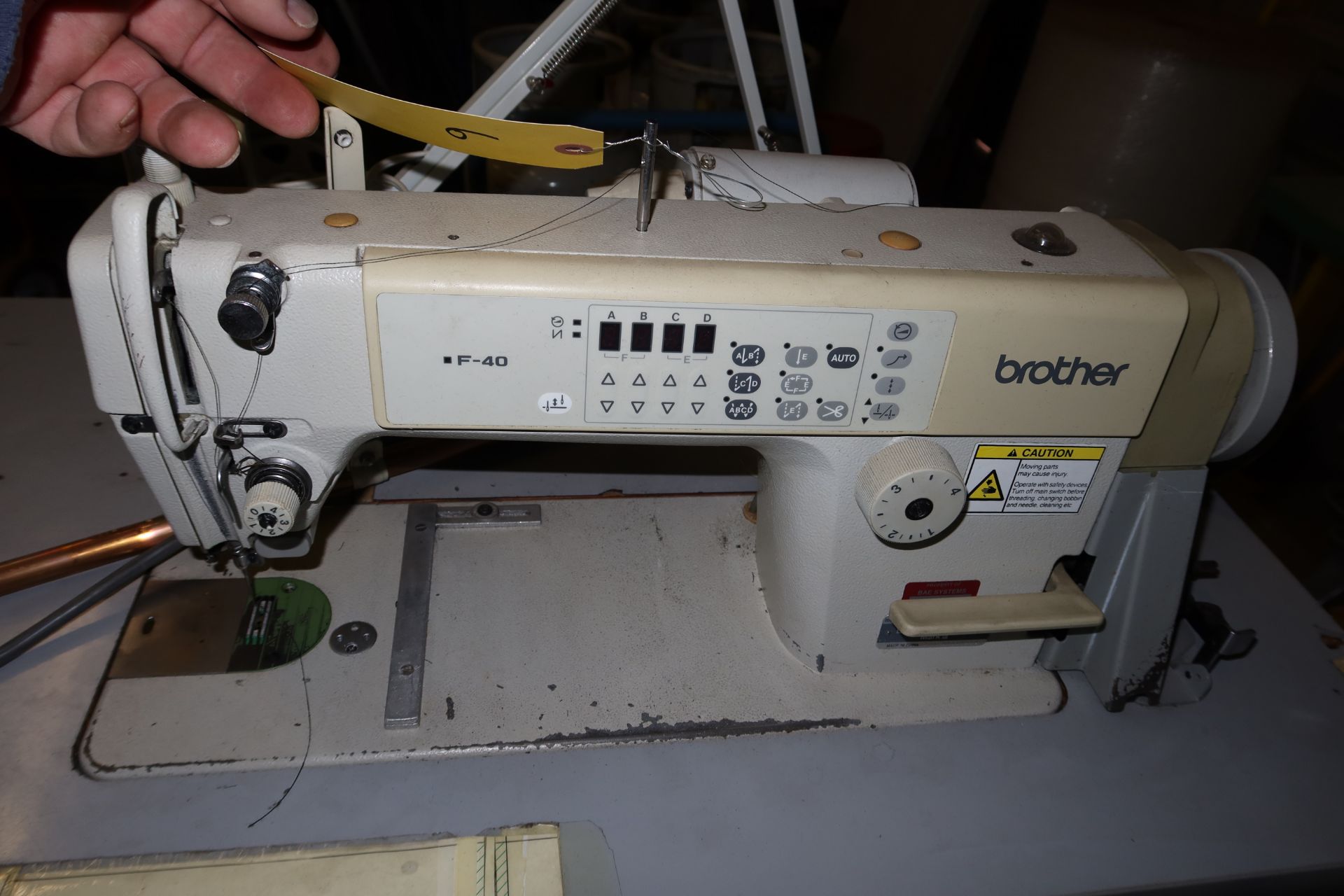 BROTHER EXEDRA INDUSTRIAL SEWING MACHINE MDL. F-40 - Image 2 of 3