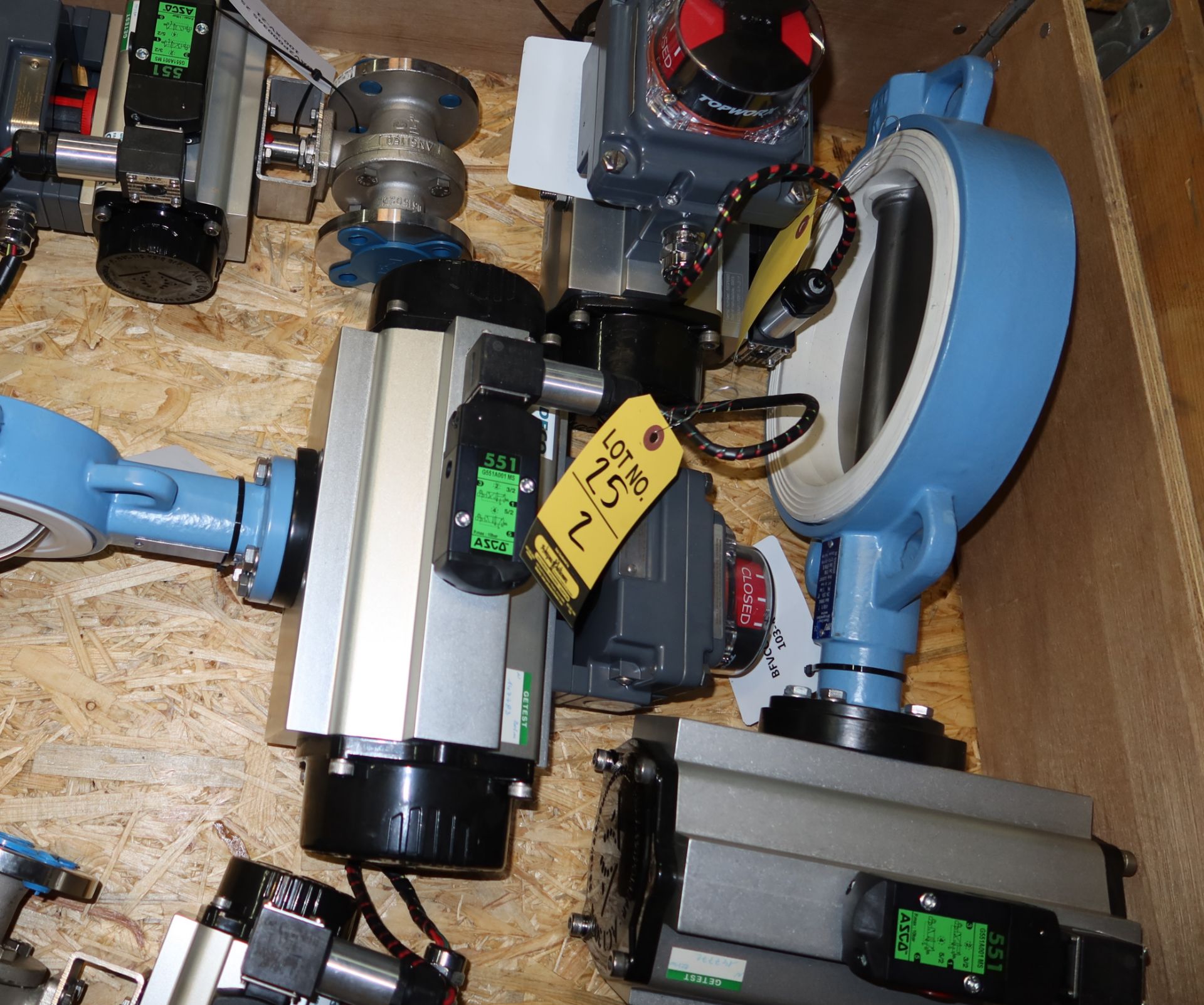 SODECO PNEUMATIC VALVE, ACTREG DOUBLE ACTING ACTUATOR, TOPWORX TXP, 1-3", 1-8" BUTTERFLY VALVES