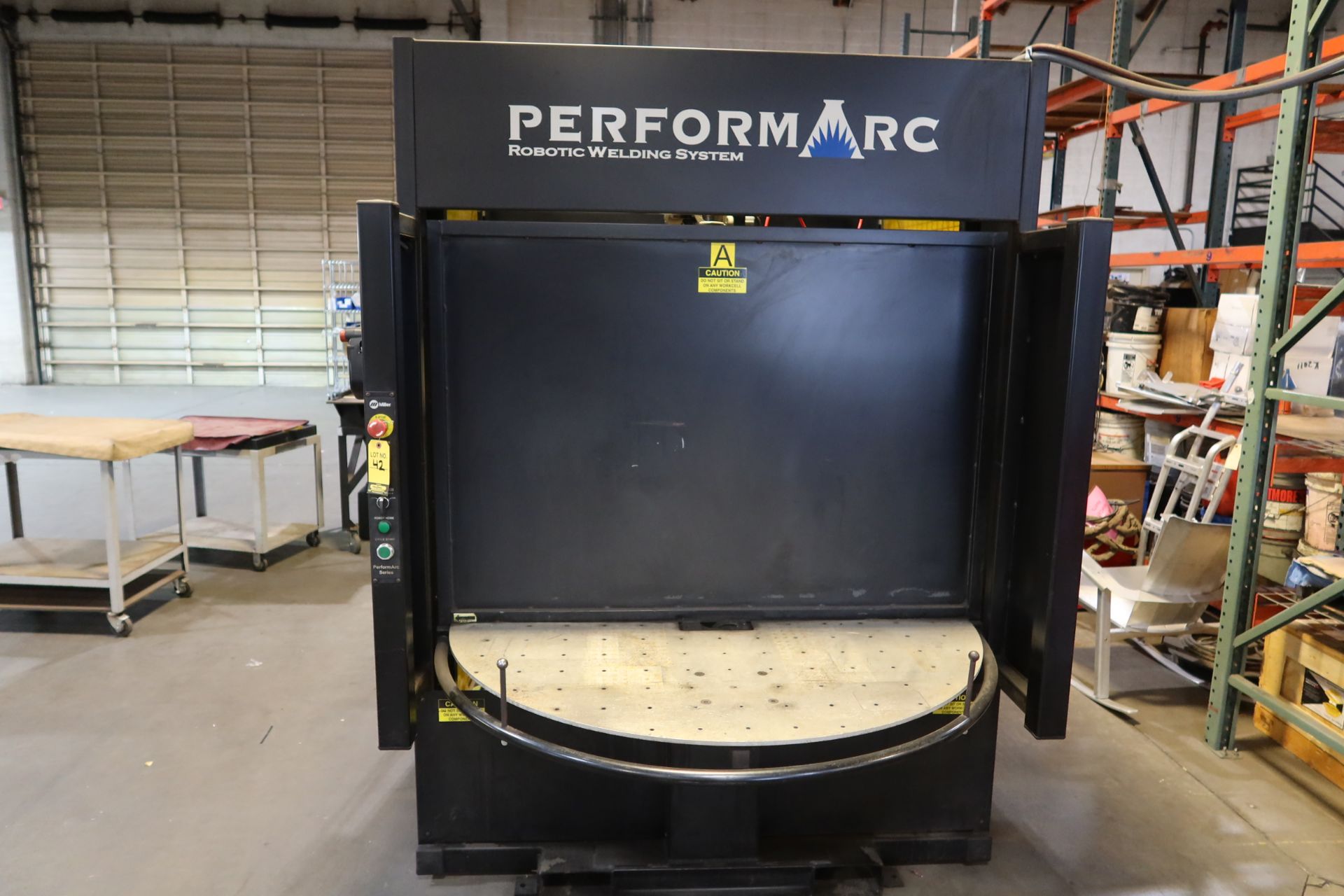 ROBOTIC GMAW WELDING CELL: 2015 MILLER PANASONIC PERFORMARC ROBOTIC WELDING SYSTEM MDL. PA250M SN. - Image 2 of 14