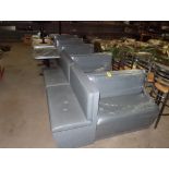 LOT 5 BACK-TO-BACK BOOTHE BENCHES, 2-SINGLE BOOTH BENCHES