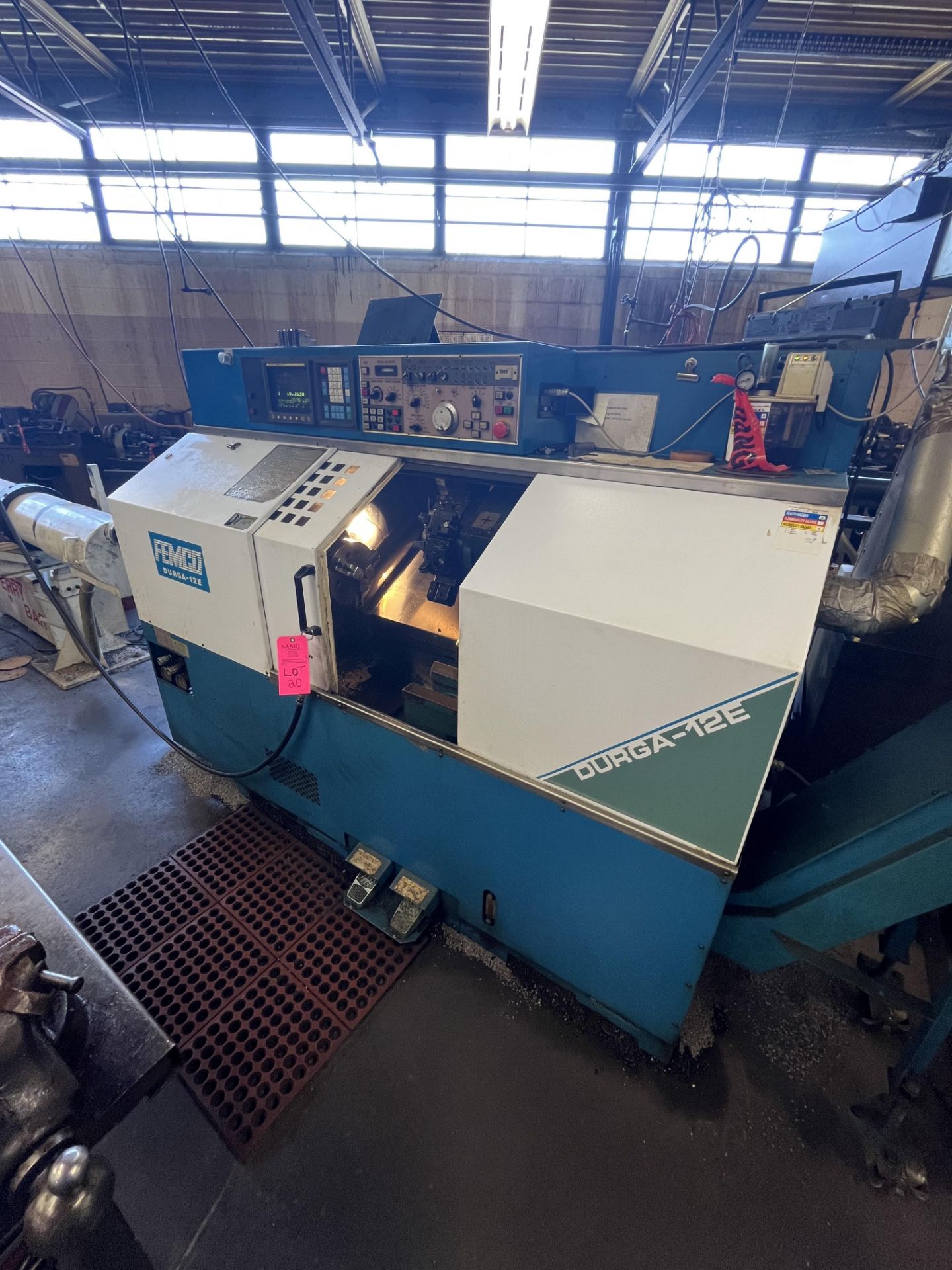 Femco Durga Model 12-E CNC Lathe.18' long bar feeder, Fanuc O-T CNC controller - Image 11 of 16