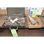 Lot-(1) Dynabrade 3/4" Pneumatic Belt Sander, Sanding Belts, Case and (1) Craftsman Electric