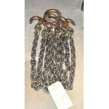 3/4" Link 4-Hook Chain Sling on Floor Under (1) Table