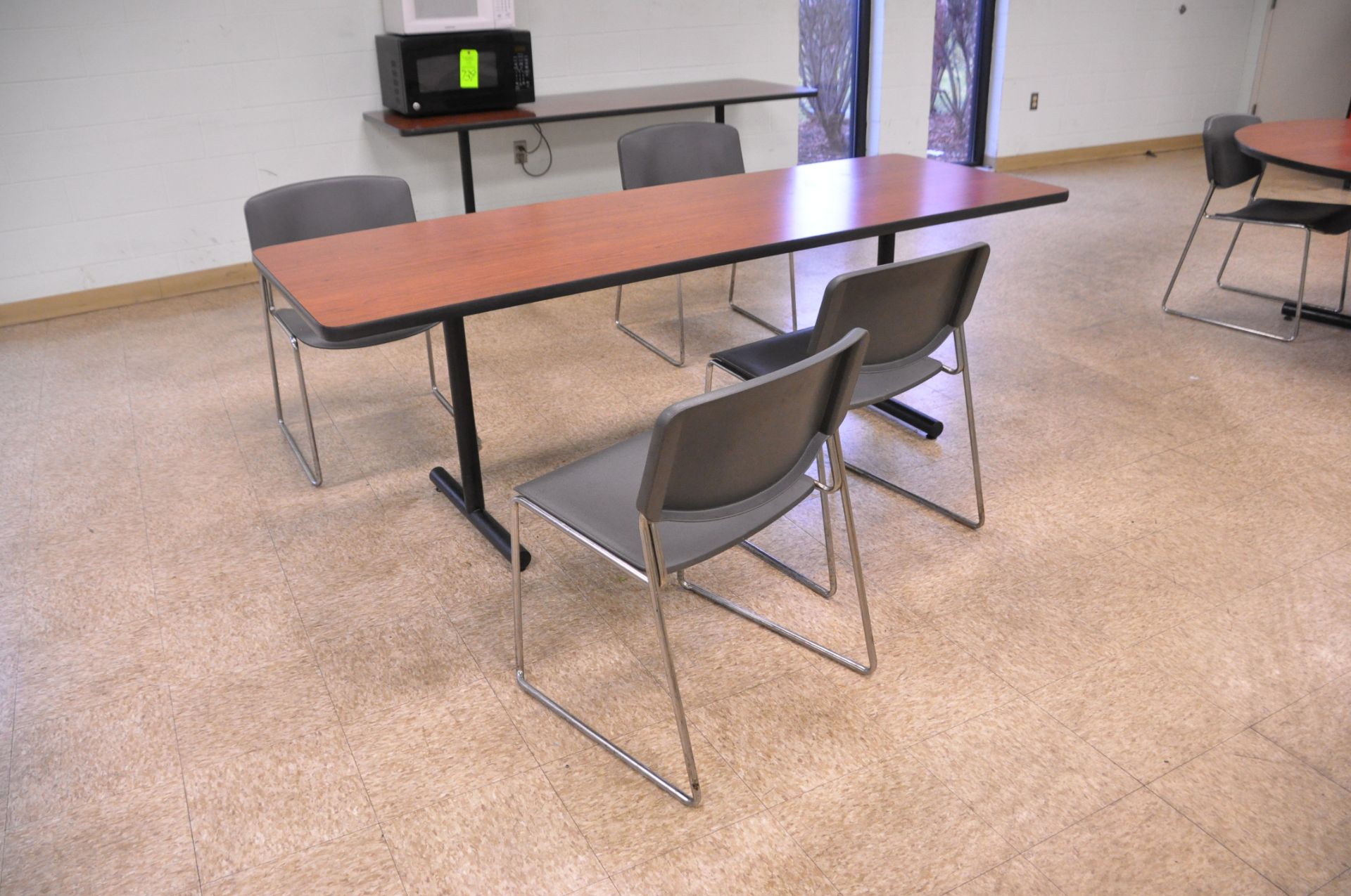 Lot-(7) Tables with Chairs and Lockers (Breakroom) - Image 2 of 6