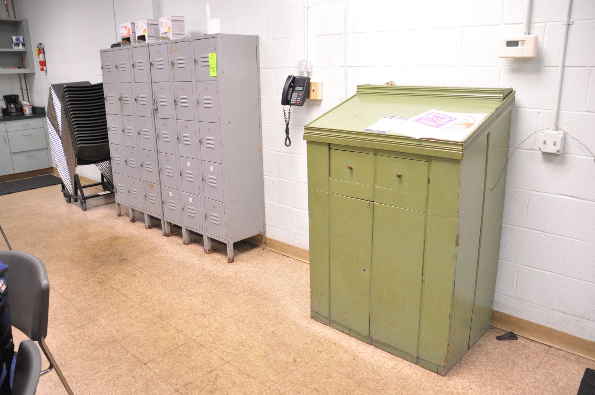 Lot-(7) Tables with Chairs and Lockers (Breakroom) - Image 6 of 6