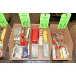 Lot-Packaged Taps and Thread Dies in (3) Boxes
