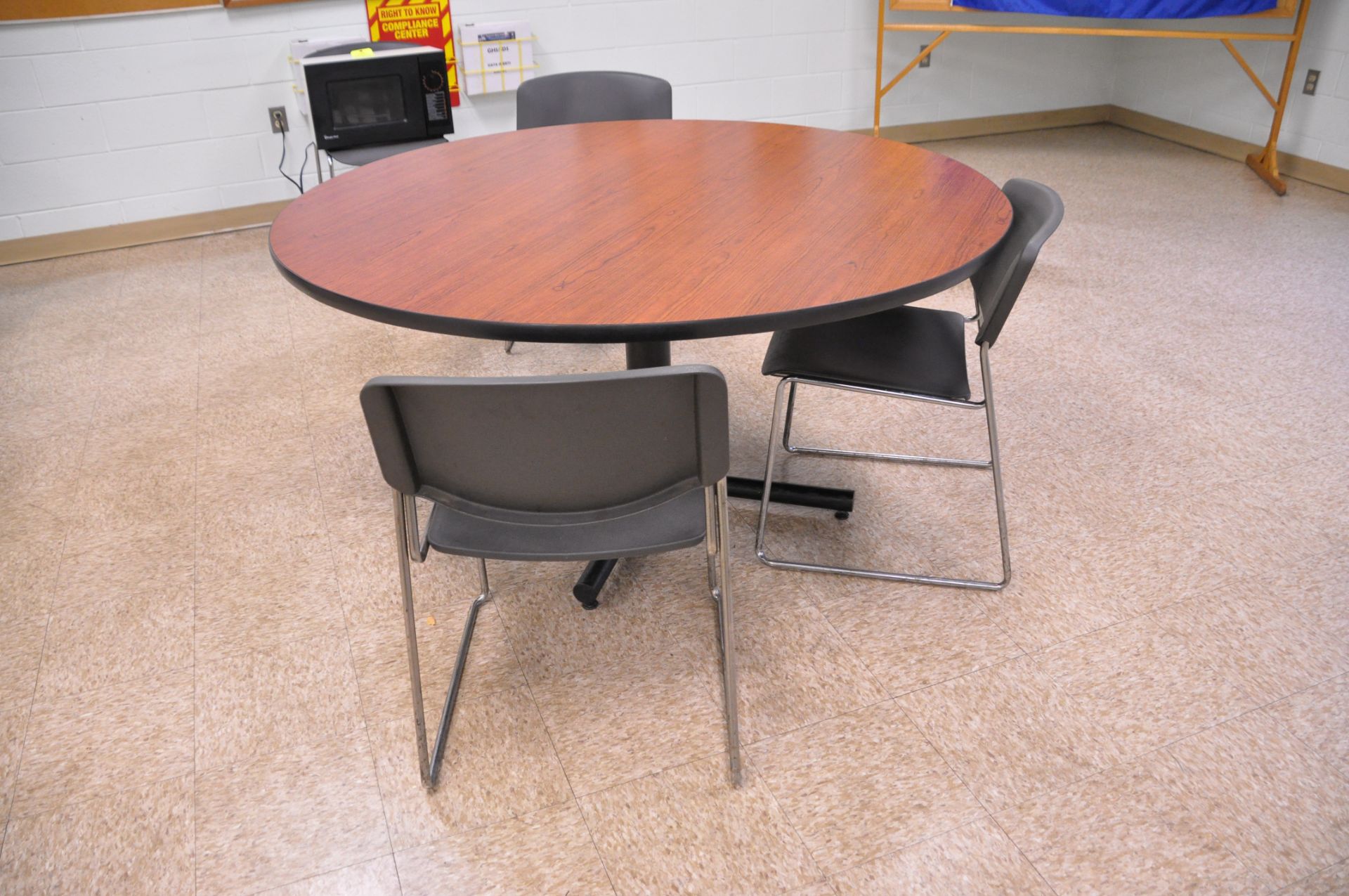 Lot-(7) Tables with Chairs and Lockers (Breakroom) - Image 3 of 6