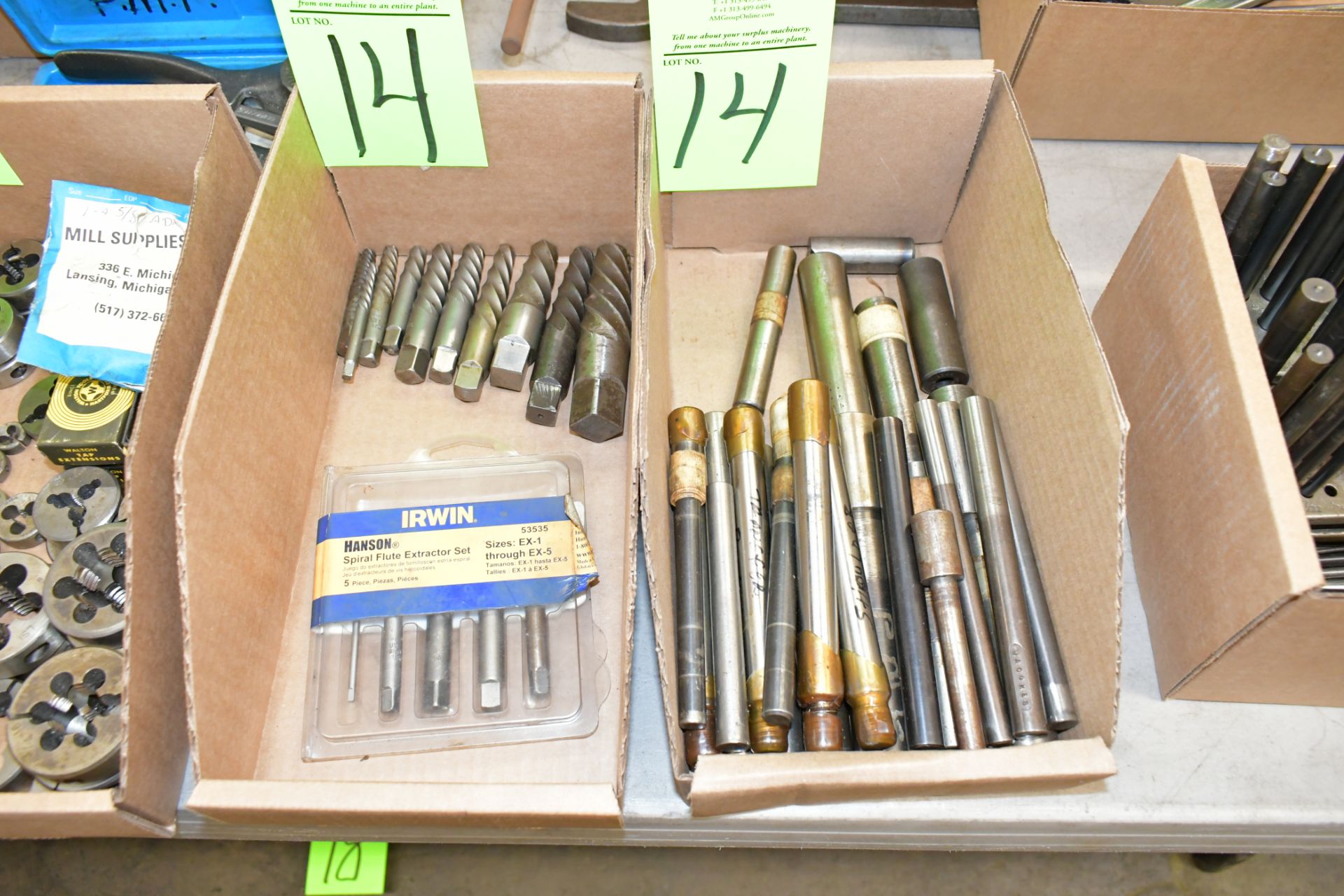 Lot-Extractors, Whitney Hand Punch, and Drill Punches in (2) Boxes