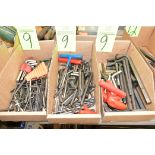 Lot-Allen Wrenches, Allen Wrench Sets, and T-Handle Allen Wrenches in (3) Boxes