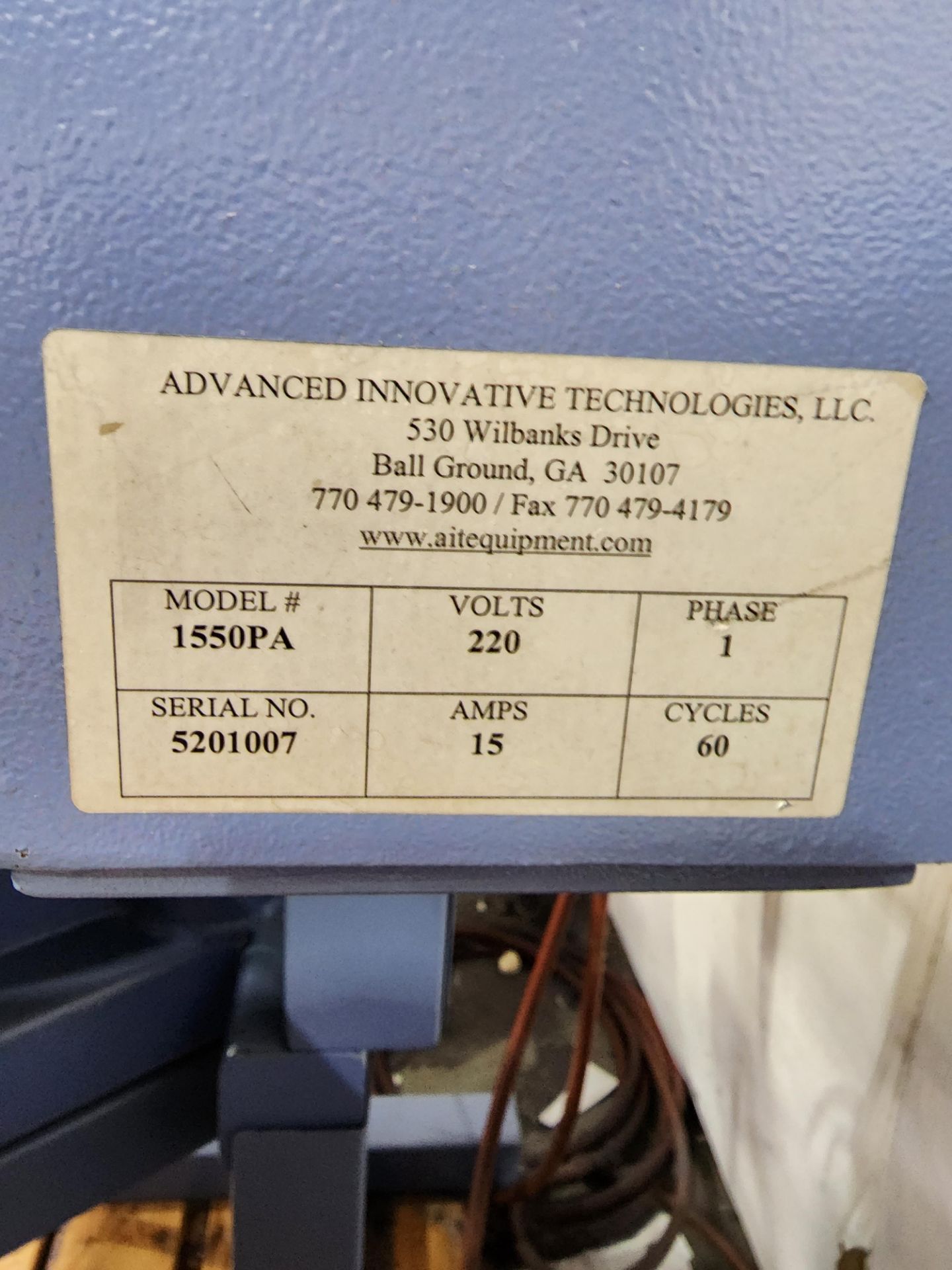 Advanced Innovative Technologies Model 1550PA Dual Platen Automatic Heat Transfer Press, S/N - Image 3 of 3