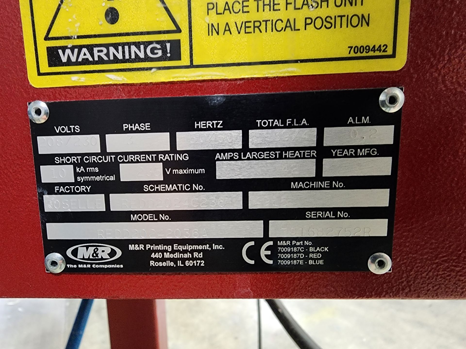 M&R Cobra 16-Station 14-Color Automatic Screen Printing Press, w/(3) M&R Red Chili D Flash Cures - Image 8 of 21