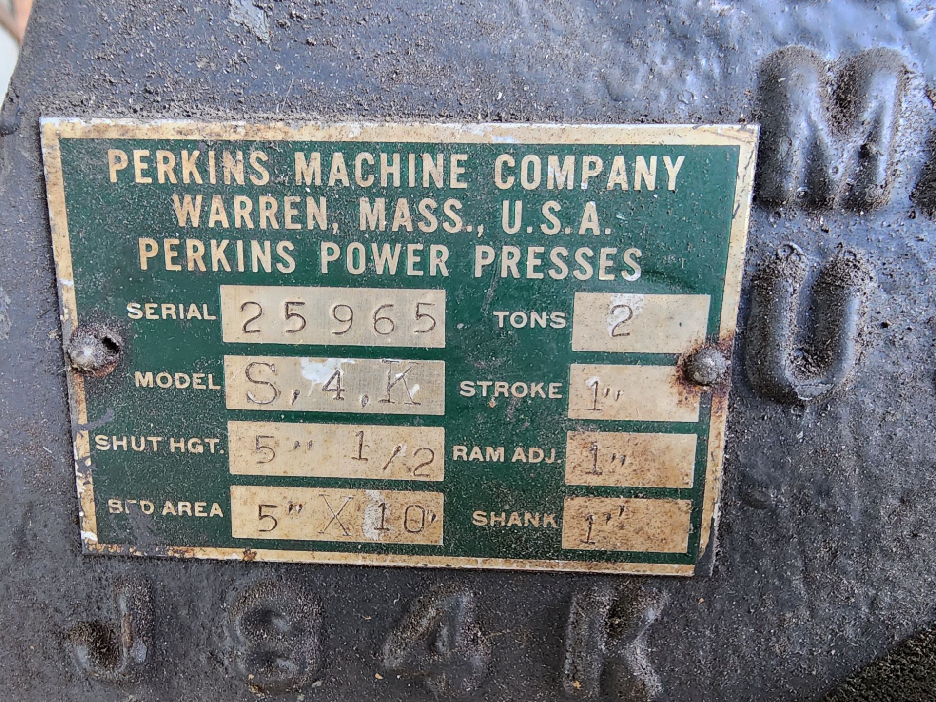 Perkins Model S4K Electric Power Press for Socket Punching (Fluorescent Bulbs) - Image 3 of 3