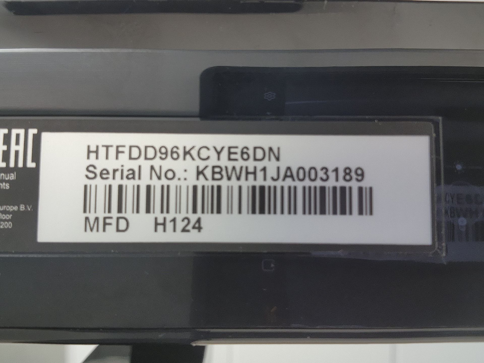 AOC Model U2879VF 28" Professional 4K UHD LED Backlit Monitor, 3840 x 2160 Pixel, S/N KBWH1JA003189 - Image 5 of 5