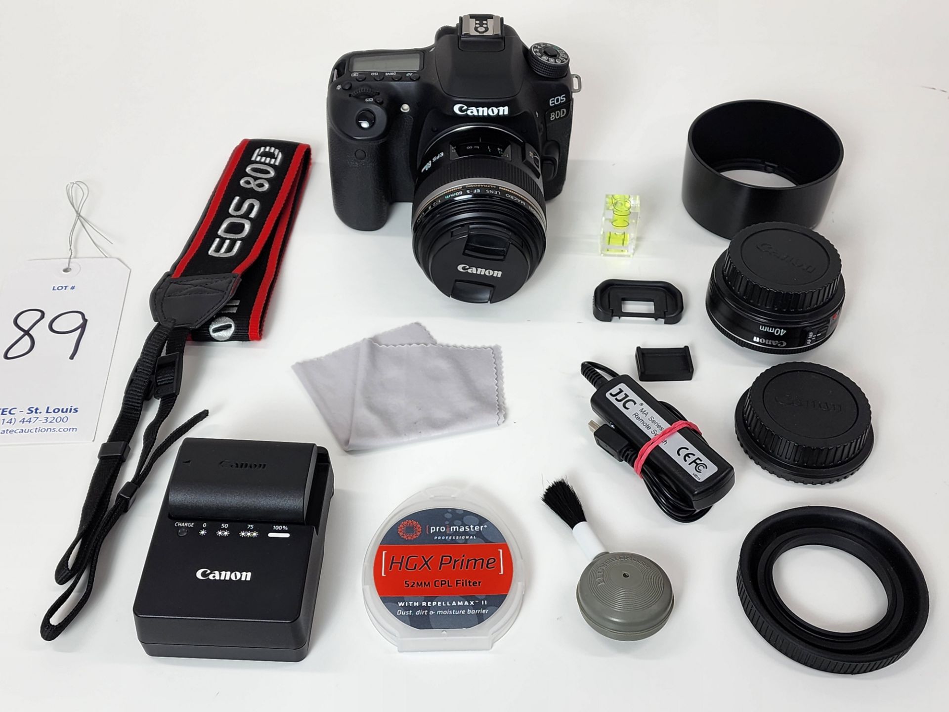 Canon Model EOS 80D (W) DSLR Camera Body, 24.2 Mega Pixel, Dual Pixel CMOS AF, Cross-Type Zmac 45-