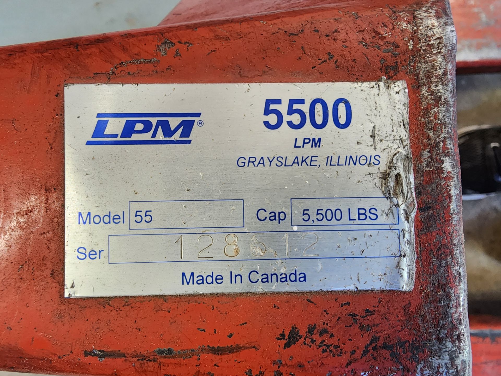LPM Model 55 5,500-Lb Capacity Pallet Jack, S/N 128612 - Image 4 of 5
