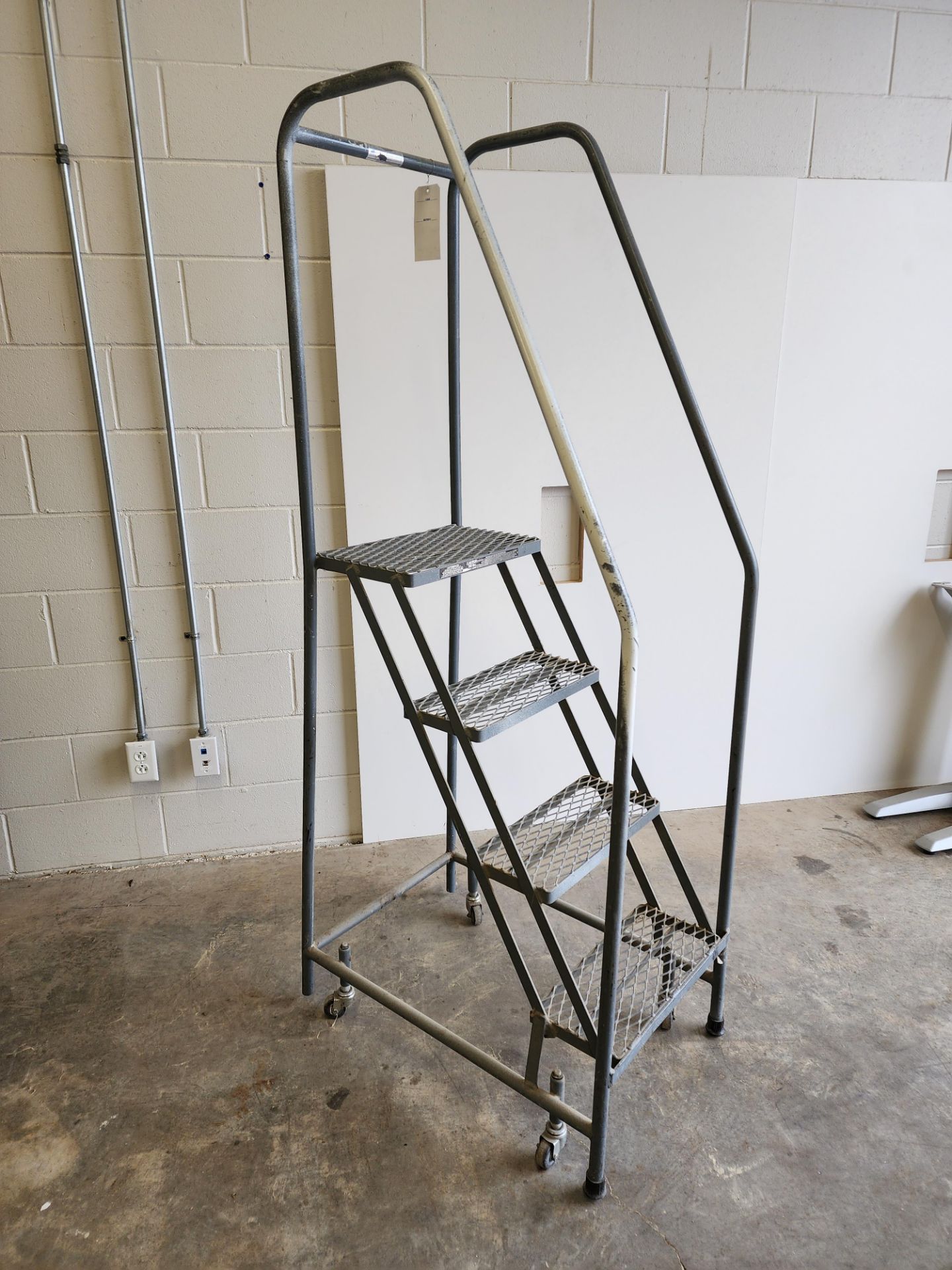 4-Step Rolling Warehouse Ladder, 300-Lb Capacity - Image 2 of 3