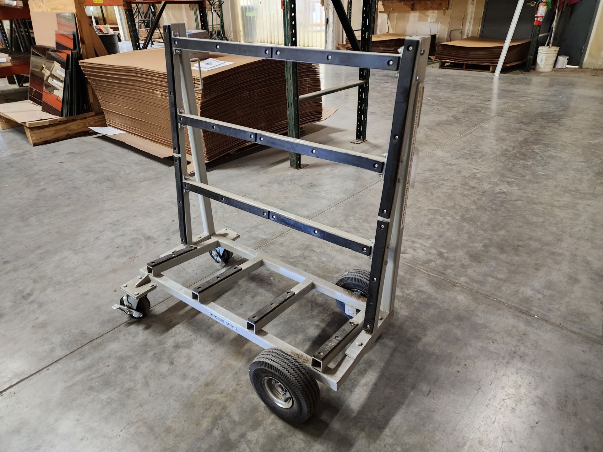 Groves Single Sided Glass Cart, 2,000-Lb Capacity
