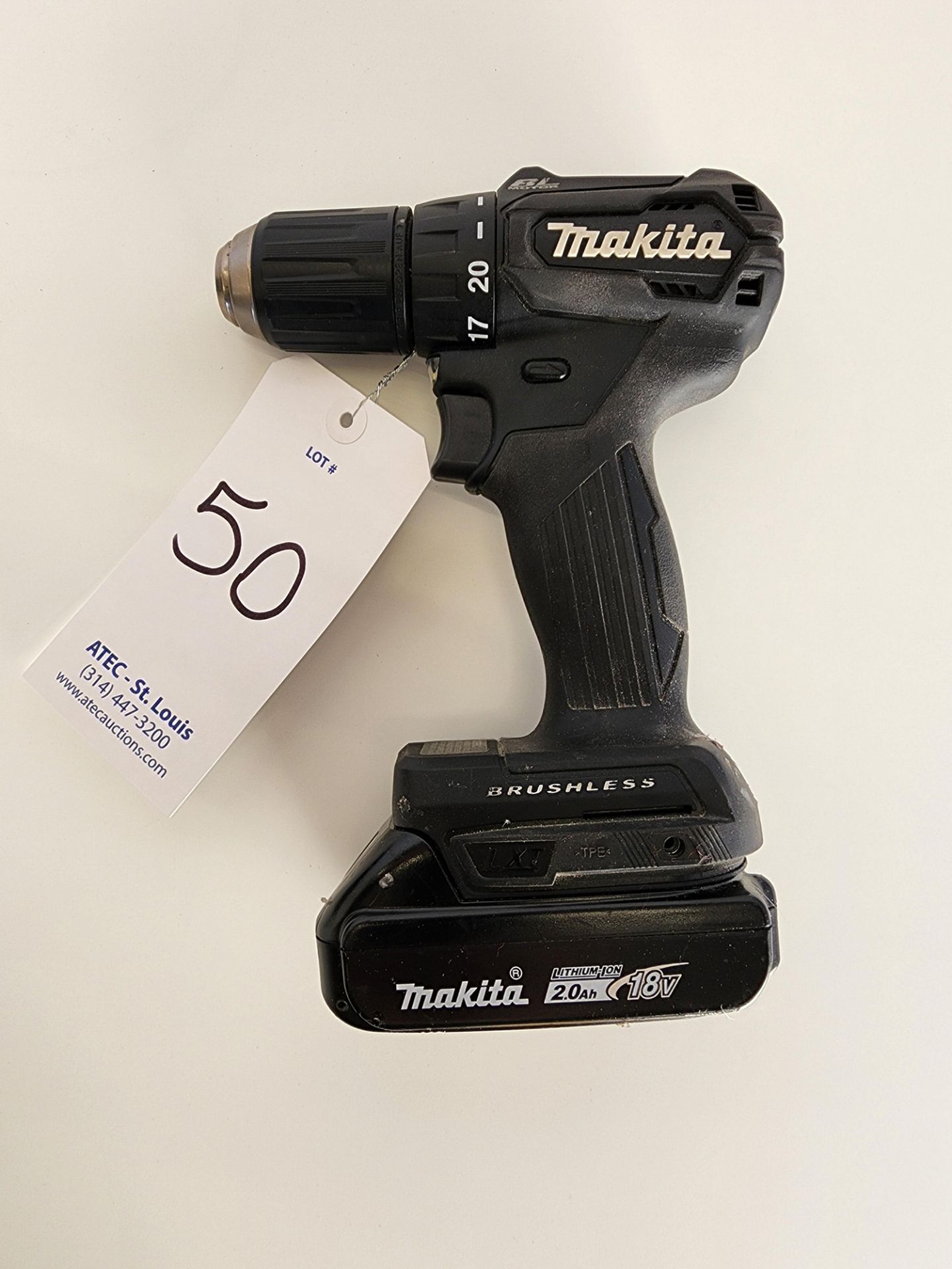 Lot Consisting of Makita Model XFD11 Sub-Compact Brushless 1/2" Driver Drill w/DC18RC Battery - Image 2 of 4
