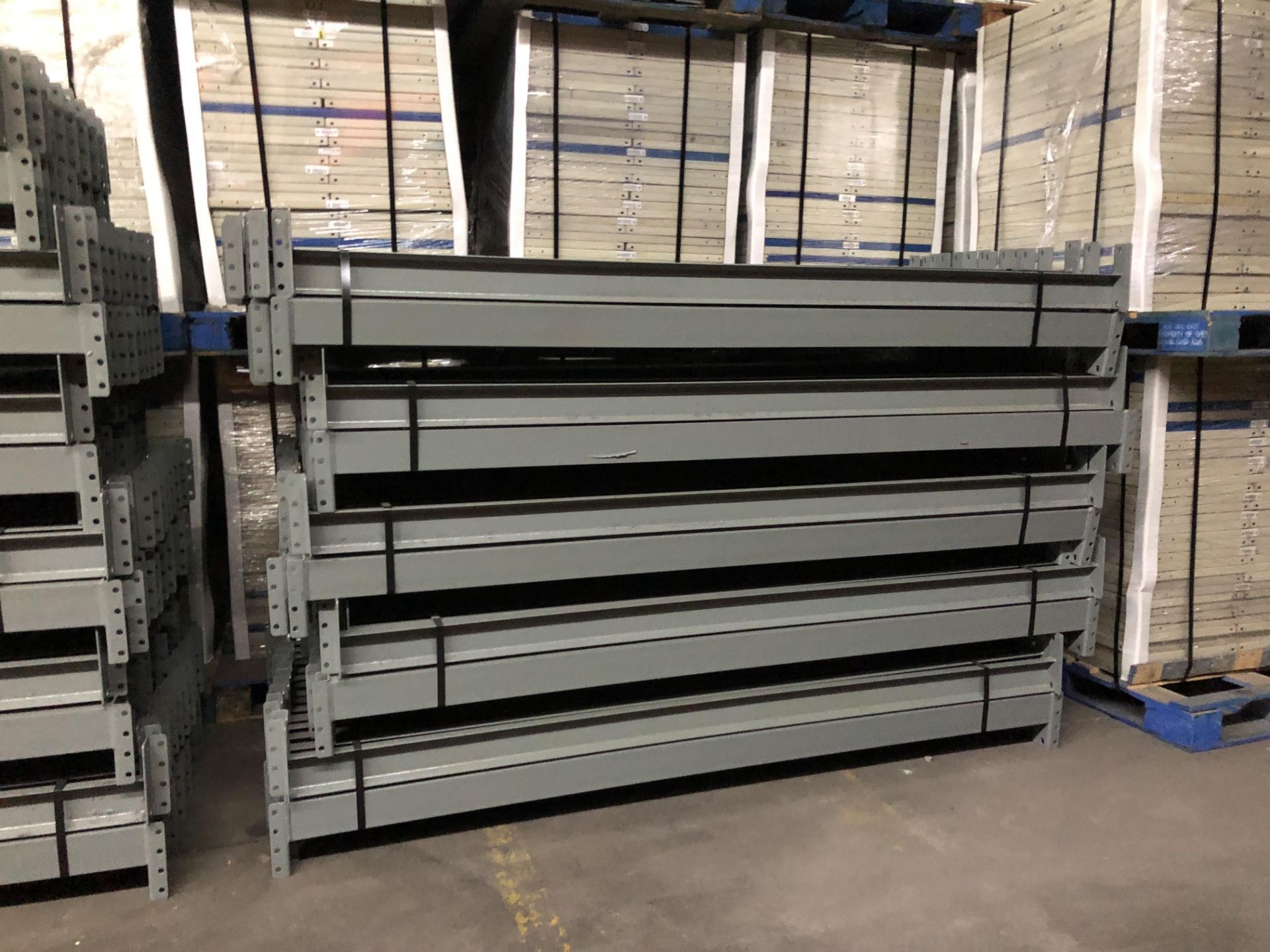 9 BAYS OF 10.5'H X 42"D X 93"L STRUCTURAL STYLE PALLET RACKS - Image 3 of 6