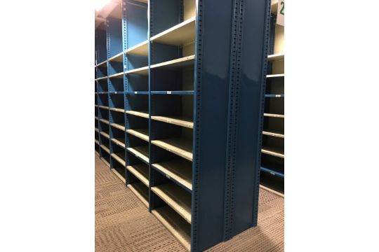 50 SECTIONS OF HALLOWELL H-POST CLOSED BACK SHELVING - Image 1 of 3