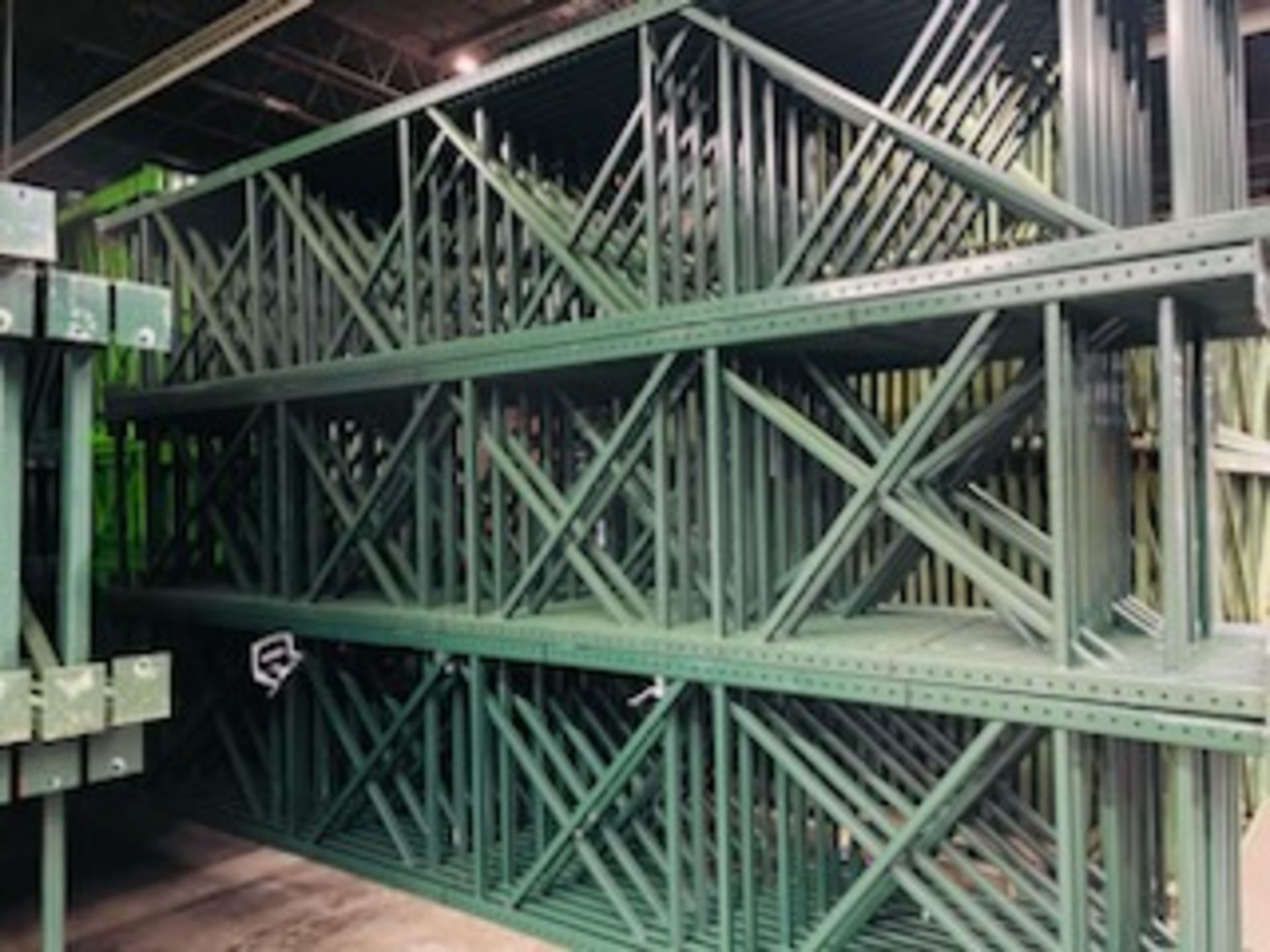 18 BAYS OF 18'H X 42"D X 93"L RIDGE U RACK STYLE PALLET RACKS