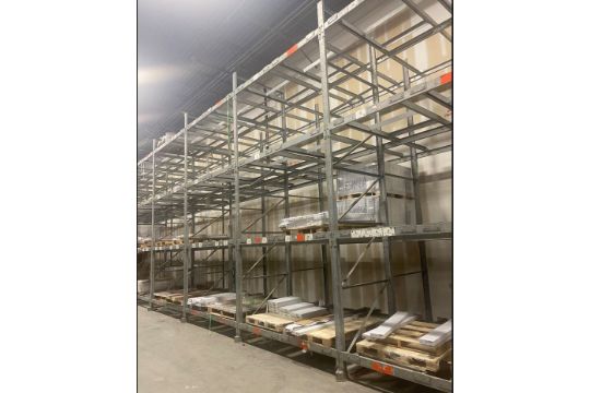 LOT OF GALVANIZED PUSH BACK RACK 432 PALLET POSITIONS - Image 2 of 8