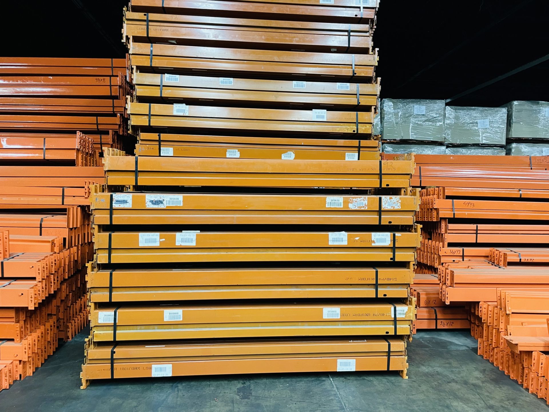 14 BAYS OF 18'H X 42"D X 93"L RIDGE U RACK STYLE PALLET RACKS - Image 2 of 3