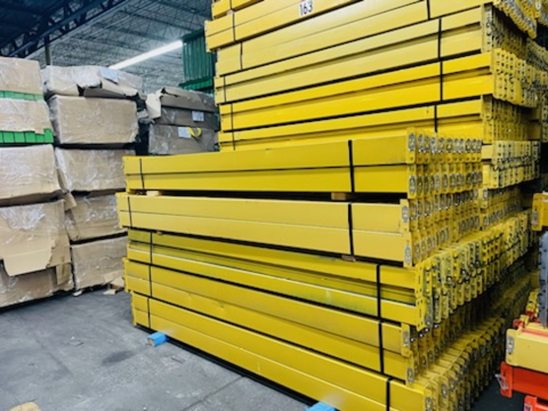 9 BAYS OF 12'H X 42"D X 102"L TEARDROP STYLE PALLET RACKS - Image 4 of 5