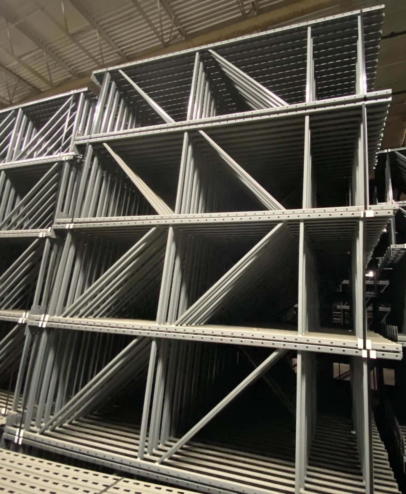 10 BAYS OF 8'H X 36"D X 96"L KEYSTONE STYLE PALLET RACKS - Image 2 of 5