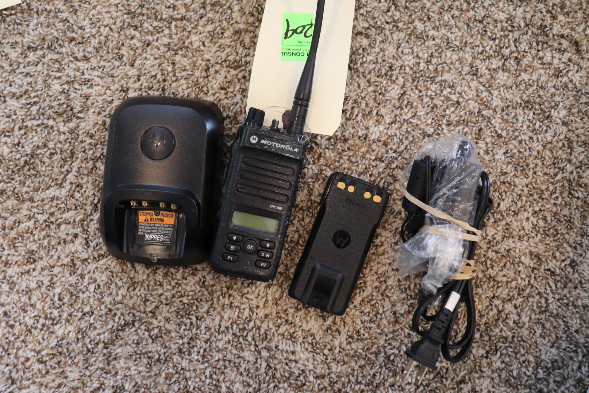 Two-Way Radio, Motorola XPR3500 with charging stand and extra battery
